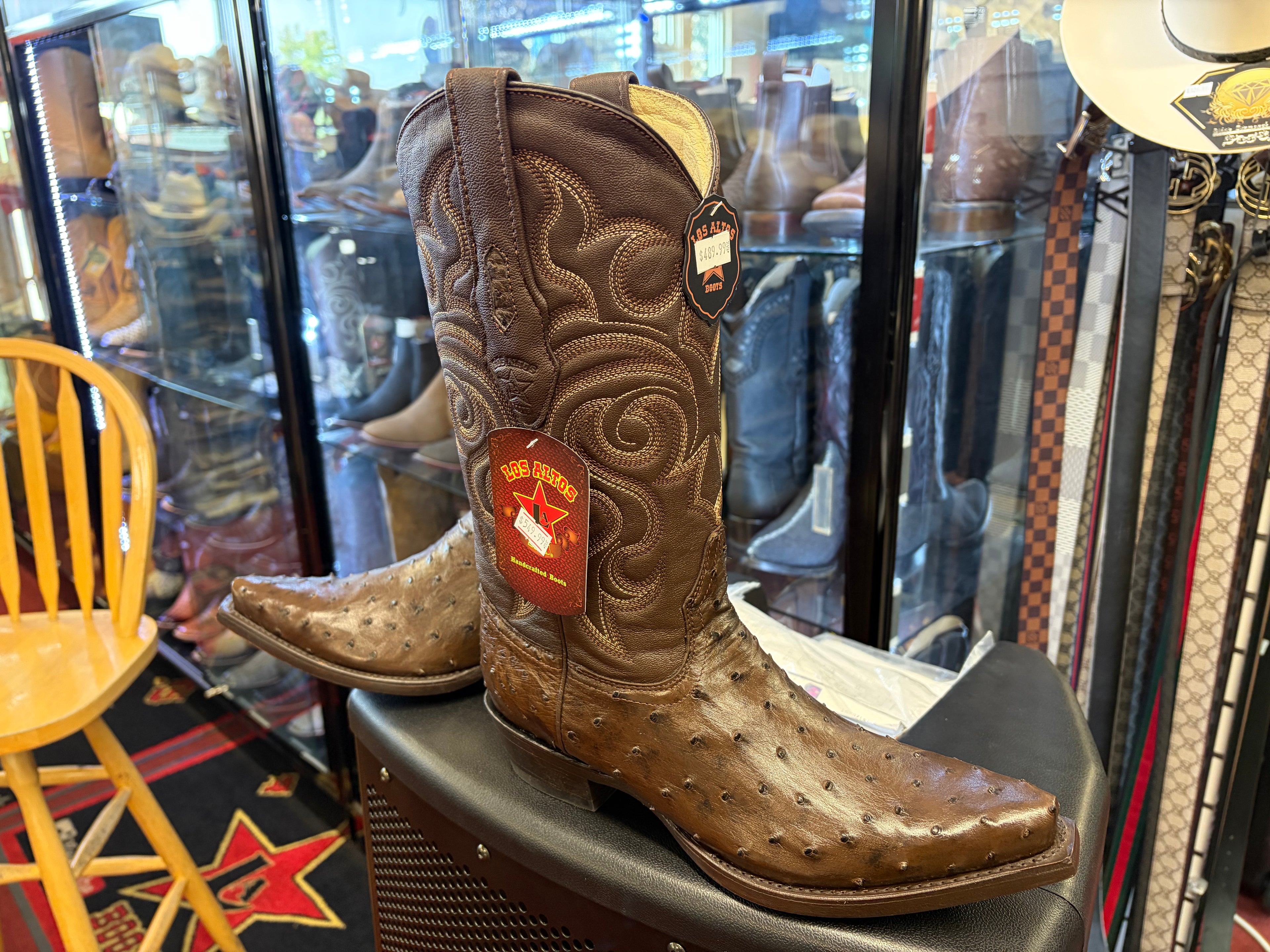 Los Altos Boots Ostrich Snip Toe