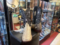 White Diamond Boots Python Square Toe