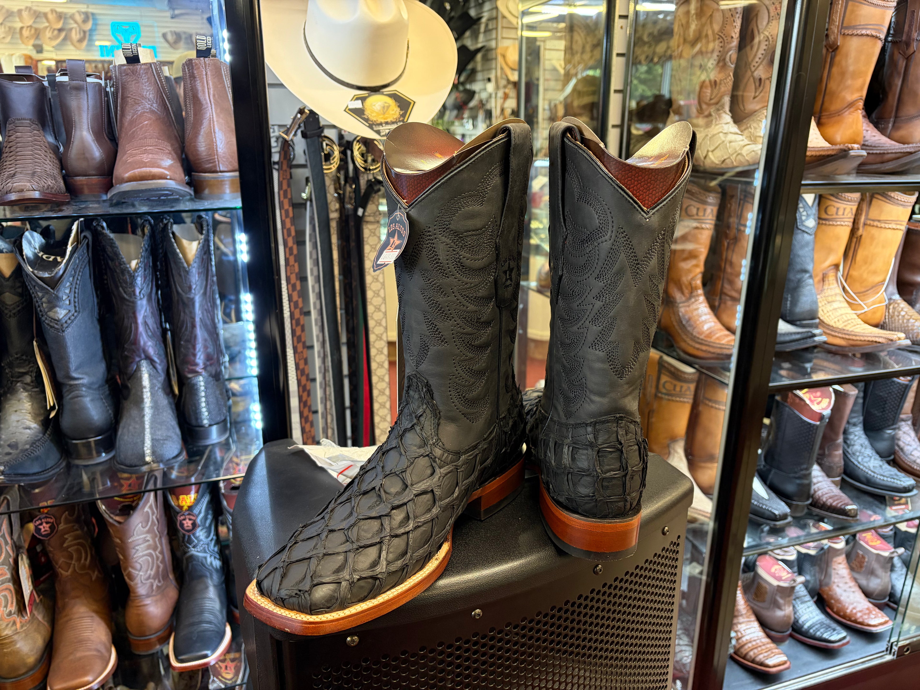 Los Altos Boots pirarucu Wide Square Toe